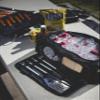 PICNIC TIME NCAA North Carolina Tar Heels BBQ Kit Grill Set & Cooler, BBQ Accessories Set with Case for Outdoor, Complete Grill Accessories Kit with Cooler Bag, (Black) view 3