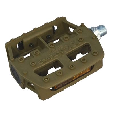 MKS (Mikashima Seisakusho) GRAFIGHT-XX Bicycle Pedal, 9/16 Inch Core, Khaki