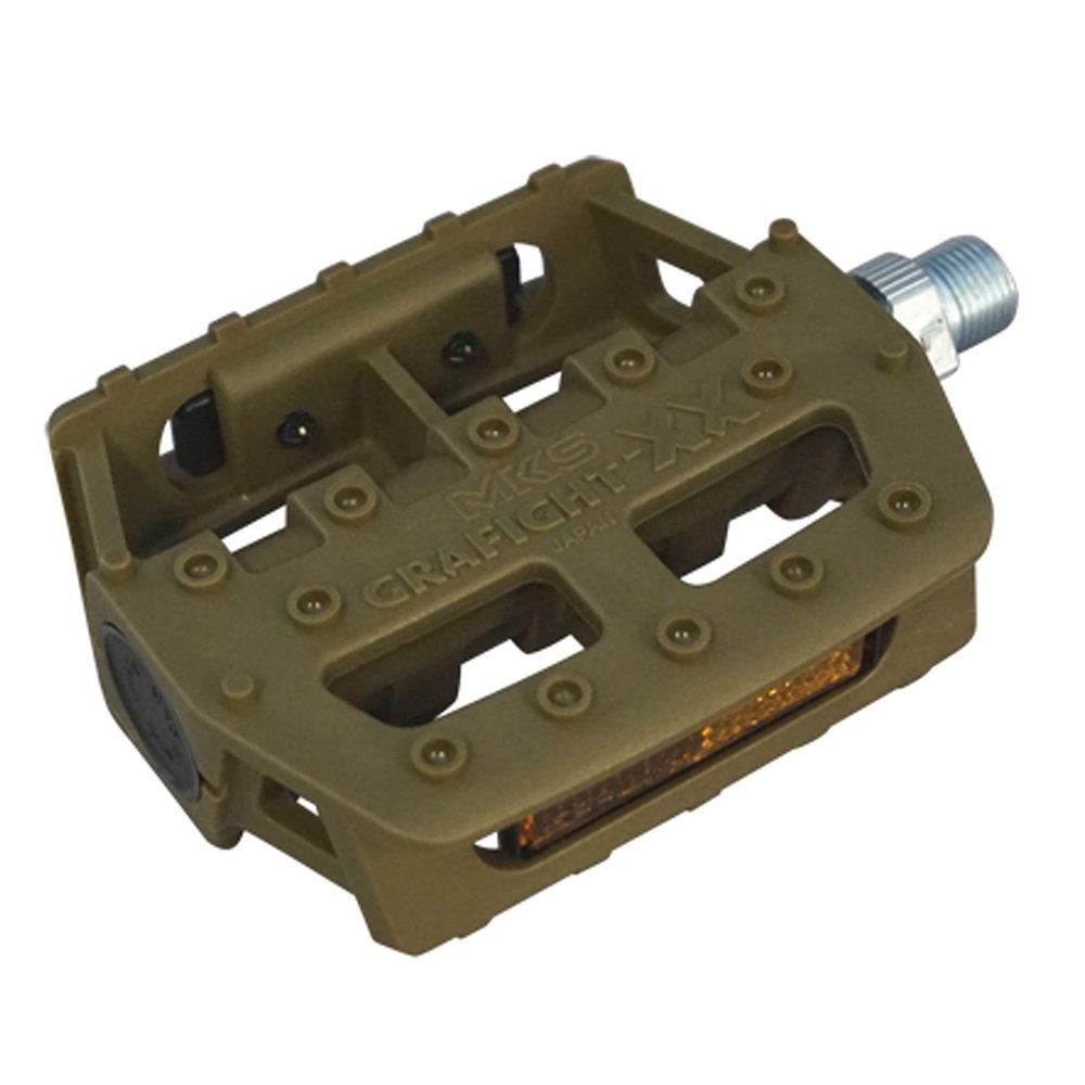 MKS (Mikashima Seisakusho) GRAFIGHT-XX Bicycle Pedal, 9/16 Inch Core, Khaki