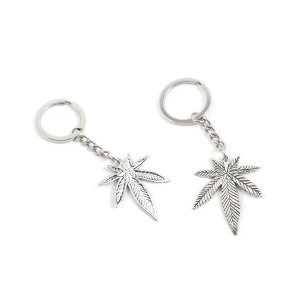 Price per 10 Pieces Key Tag Chain Ring Keyring Keychain R7MP3 Maple Leaf