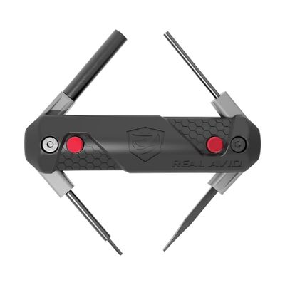 Real Avid 4-in-1 Tool for Glock Handguns, Compact Gun Multitool with Front & Rear Sight Tool, Punch Tool & Gunsmithing Screwdriver for Cleaning & Maintaining Glock Pistols,Black