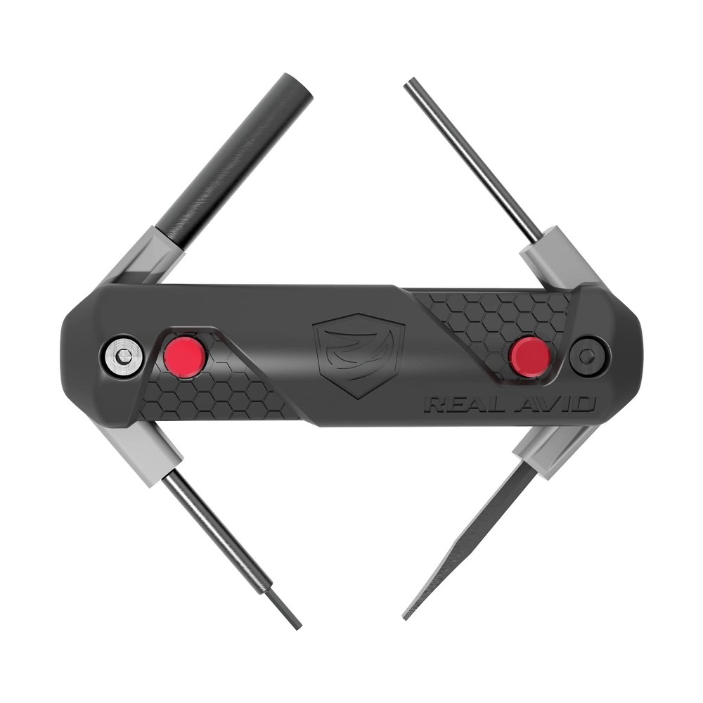 Real Avid 4-in-1 Tool for Glock Handguns, Compact Gun Multitool with Front & Rear Sight Tool, Punch Tool & Gunsmithing Screwdriver for Cleaning & Maintaining Glock Pistols,Black