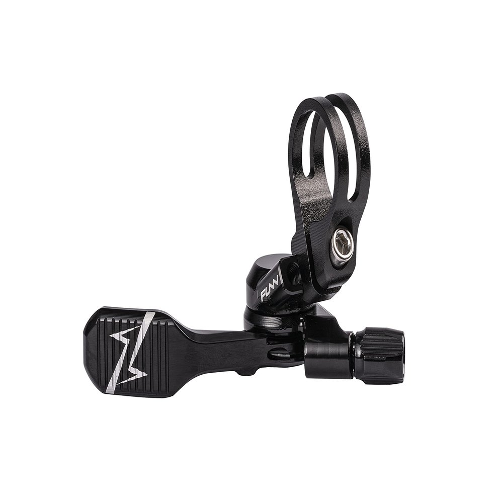 Funn UpDown Mountain Bike Dropper Seatpost 4 Way Mount CNC Remote Lever kit fits Both External and Internal Routing droppers, Smooth Action Easy-to-Use (Black)