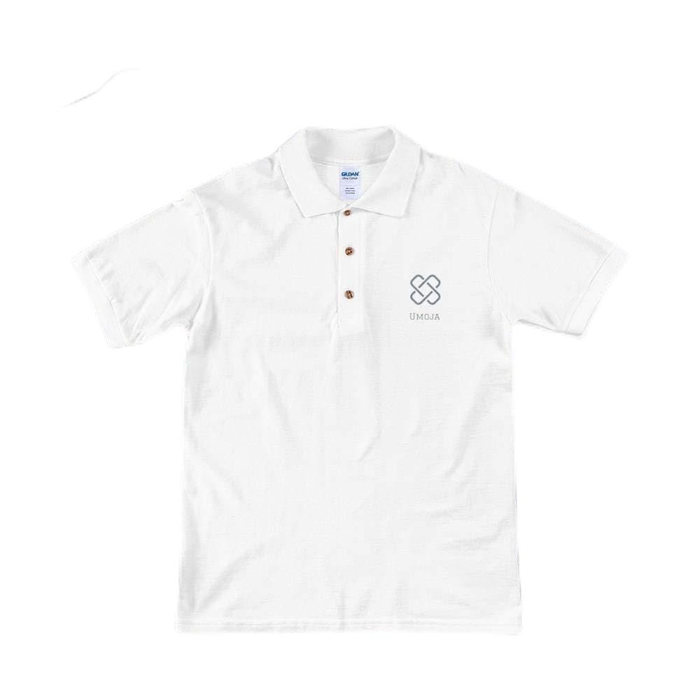 KINARA PARK KIDS Umoja Unity Embroidered Polo Shirt White