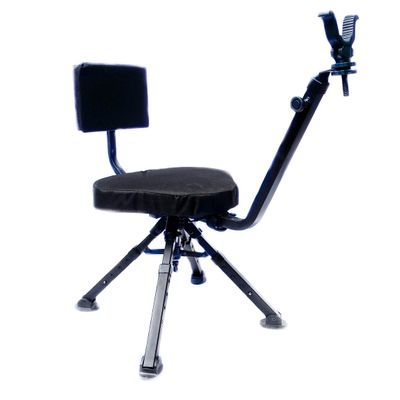 BenchMaster - Ultimate Comfort Hunting Chair - Lightweight, Portable, Durable with Adjustable Backrest & Quiet Gun Rest - Fits Most Stocks - Model: BMGBSC2