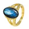 55Carat Choose Your Color Genuine Stone Ring 18K Gold Plated Oval Handmade Jewellery for Gift Sizes 4-13 view 3