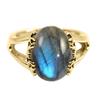 55Carat Choose Your Color Genuine Stone Ring 18K Gold Plated Oval Handmade Jewellery for Gift Sizes 4-13 view 1