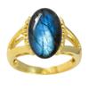 55Carat Choose Your Color Genuine Stone Ring 18K Gold Plated Oval Handmade Jewellery for Gift Sizes 4-13 view 2