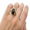 55Carat Choose Your Color Genuine Stone Ring 18K Gold Plated Oval Handmade Jewellery for Gift Sizes 4-13 view 4