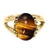 55Carat Choose Your Color Genuine Stone Ring 18K Gold Plated Oval Handmade Jewellery for Gift Sizes 4-13 view 1
