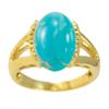 55Carat Choose Your Color Genuine Stone Ring 18K Gold Plated Oval Handmade Jewellery for Gift Sizes 4-13 view 2
