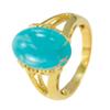 55Carat Choose Your Color Genuine Stone Ring 18K Gold Plated Oval Handmade Jewellery for Gift Sizes 4-13 view 3