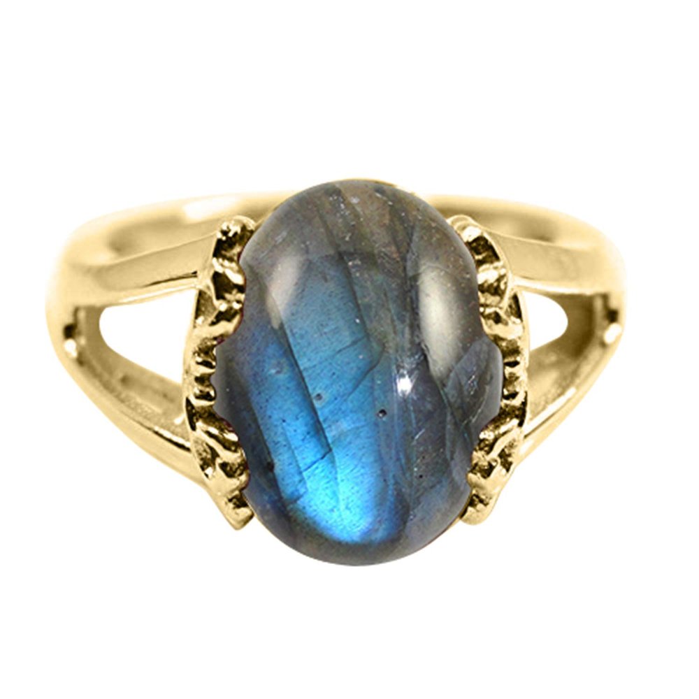 55Carat Choose Your Color Genuine Stone Ring 18K Gold Plated Oval Handmade Jewellery for Gift Sizes 4-13