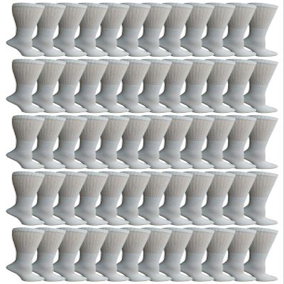 Yacht & Smith 60 Pairs of Kids Sports Crew Socks, Wholesale Bulk Pack Sock by SOCKS'NBULK (White)