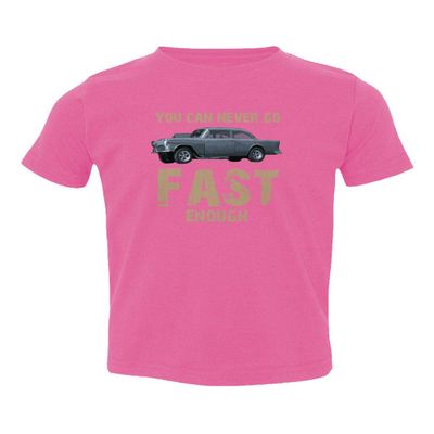 Baku Apparel Two Lane Blacktop Hot Rod Street Drag Racing Little Kids Girls Boys Toddler T-Shirt (Pink, 2T)