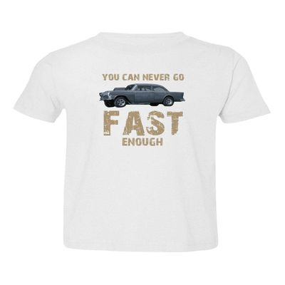 Baku Apparel Two Lane Blacktop Hot Rod Street Drag Racing Little Kids Girls Boys Toddler T-Shirt (White, 4T)