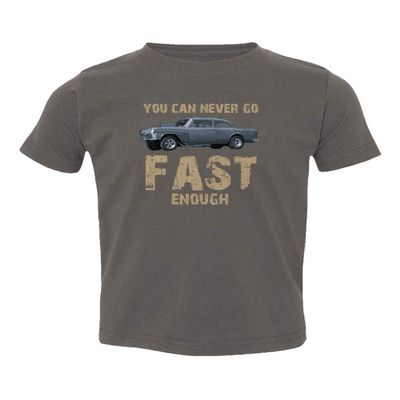 Baku Apparel Two Lane Blacktop Hot Rod Street Drag Racing Little Kids Girls Boys Toddler T-Shirt (Gray, 4T)