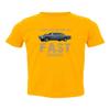 Baku Apparel Two Lane Blacktop Hot Rod Street Drag Racing Little Kids Girls Boys Toddler T-Shirt (Gold, 5T) view 1