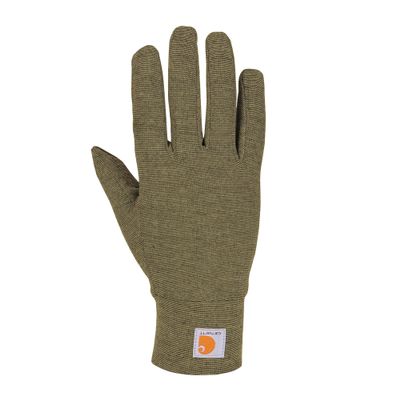 Carhartt Men's Heavyweight Force Liner Glove, Burnt Olive Heather, XXL