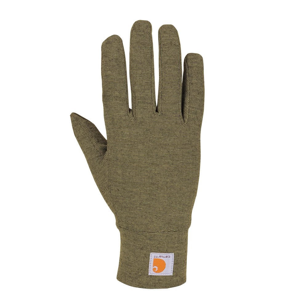 Carhartt Men's Heavyweight Force Liner Glove, Burnt Olive Heather, XXL