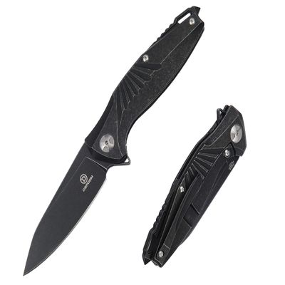DEFCON Jungle Knife Series MAKO S35VN Blade Titanium EDC Folding Pocket Tactical Knife (TF5290-2)