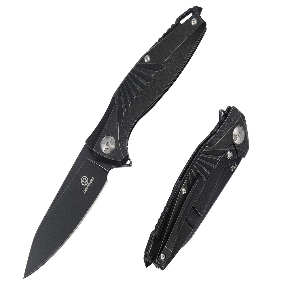 DEFCON Jungle Knife Series MAKO S35VN Blade Titanium EDC Folding Pocket Tactical Knife (TF5290-2)