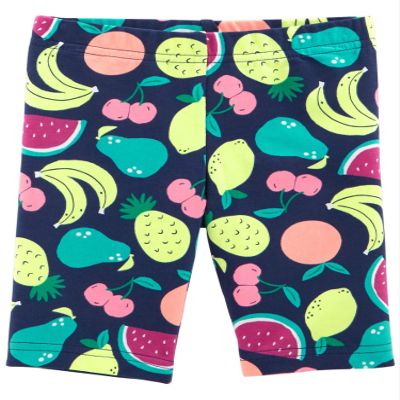 Carter's Baby Girls' Fruity Tumbling Shorts, 6 Months Blue
