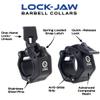 Lock-Jaw PRO 2 Barbell Collar - Quick Release Barbell Clamp (All Black) view 3