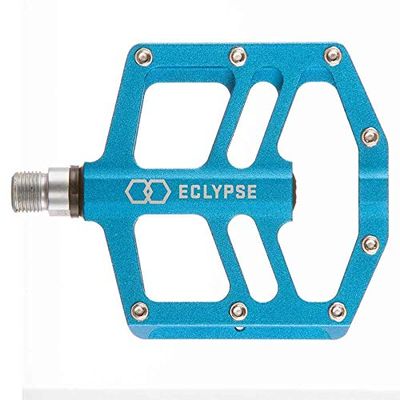 Eclypse RALB Mountain Bike and BMX Platform Pedals Alloy Body Cromolly Spindle 9/16'' Pair (Blue)