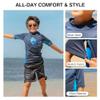 Kanu Surf Big Boys Haywire UPF 50+ Sun Protective Rashguard Swim Shirt, Surf Camo Navy, Large (12) view 3