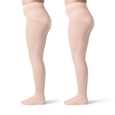 Silky Toes Girls' Opaque Microfiber Tights 1 or 2 Pairs Black White or Colored Nylon Stockings for Kids and Toddlers