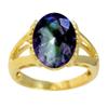 55Carat Choose Your Color Genuine Stone Ring 18K Gold Plated Oval Handmade Jewellery for Gift Sizes 4-13 view 2
