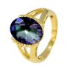 55Carat Choose Your Color Genuine Stone Ring 18K Gold Plated Oval Handmade Jewellery for Gift Sizes 4-13 view 3