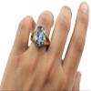 55Carat Choose Your Color Genuine Stone Ring 18K Gold Plated Oval Handmade Jewellery for Gift Sizes 4-13 view 4