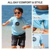 Kanu Surf boys Paradise Upf 50+ Sun Protective Rashguard Swim Rash Guard Shirt, Dolphin Alaska Blue, 14-16 US view 3