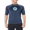 Kanu Surf Men's Mercury UPF 50+ Short Sleeve Sun Protective Rashguard Swim Shirt, Dolphin Navy, Medium view 2