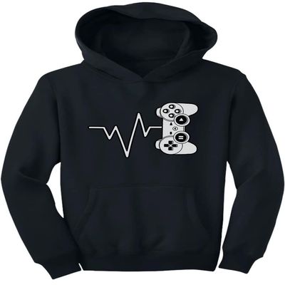 Tstars Video Game Controller Gifts for Gamers Gaming Sweatshirts Hoodies for Kids Small Black
