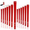 Karma Velour Golf Grip Kit with Tape Strips, Grip Solvent, Rubber Vise Clamp, 13 Red Midsize Rubber Velvet Style +1/32 Oversized Replacement Golf Grips for Men view 1