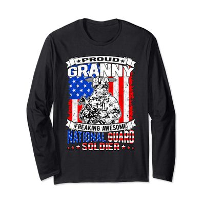 Proud Granny of A National Guard Soldier Army Grandma Gift Long Sleeve T-Shirt