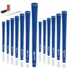 Karma Velour Golf Grip Kit with Tape Strips, Grip Solvent, Rubber Vise Clamp, 13 Blue Standard Size Rubber Velvet Style Replacement Golf Grips for Men view 1
