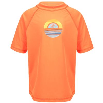 Kanu Surf Toddler Boys Haywire UPF 50+ Sun Protective Rashguard Swim Shirt, Avalon Orange, 3T
