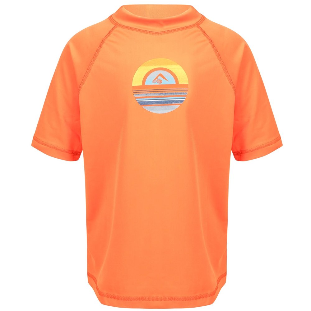 Kanu Surf Toddler Boys Haywire UPF 50+ Sun Protective Rashguard Swim Shirt, Avalon Orange, 3T