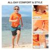 Kanu Surf Toddler Boys Haywire UPF 50+ Sun Protective Rashguard Swim Shirt, Avalon Orange, 3T view 3