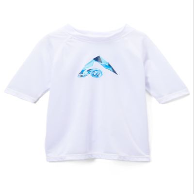 Kanu Surf Big Boys Haywire UPF 50+ Sun Protective Rashguard Swim Shirt, Tahiti White, X-Large (14/16)
