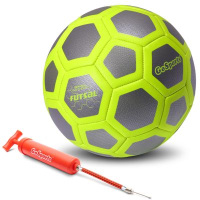 GoSports Elite Futsal Ball - Great for Indoor or Outdoor Futsal Games or Practice, Includes Pump