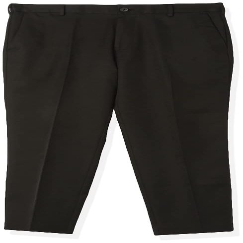 Arrow 1851 Men's Front Straight Fit Solid Twill Micro Dress Pant, Black, 33W x 32L