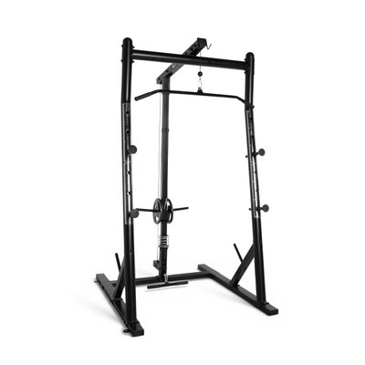 CAP Barbell Power Cage with High-Low Pulleys  Heavy-Duty Power Rack for Home Gym  Adjustable Gym Rack & Weight Cage with Pull Up Bar, Dip Station, and Plate Storage