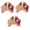 3 Laos USA Friendship Flag Lapel Pins Pack of 3 Laotian & American Friendship Tie & Hat Pin Badges view 1