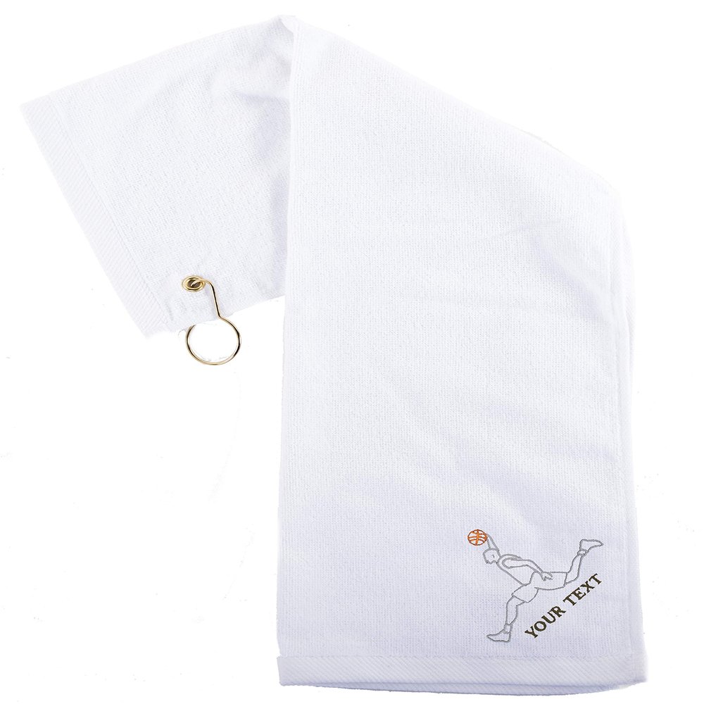 Mato & Hash Custom Basketball Towels, Sports Towels, Personalized Basketball Towels for Teams - Shooting - 10PK White CE6900Basketball S2