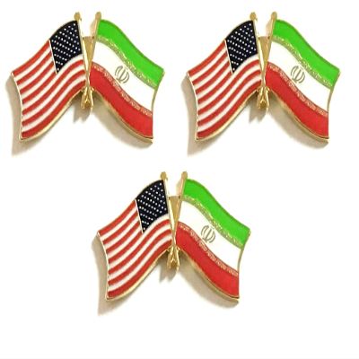 3 Iran USA Friendship Flag Lapel Pins Pack of 3 Iranian & American Friendship Tie & Hat Pin Badges